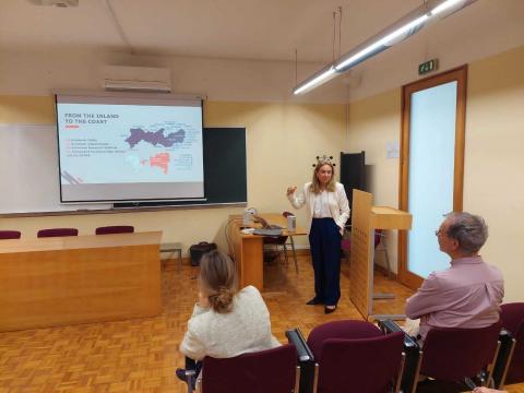 Apresentação da Professora Maria Madalena na Universidade de Coimbra.